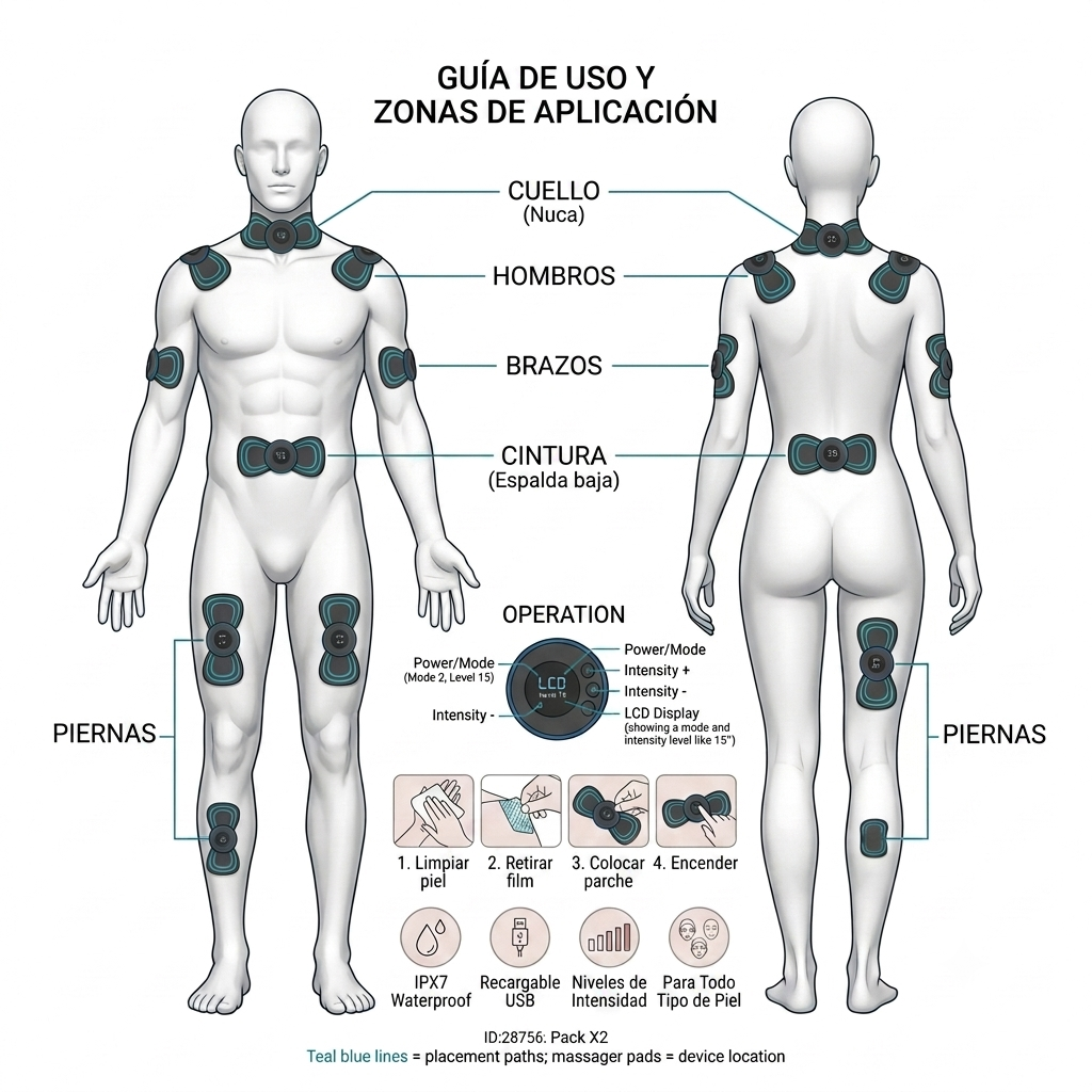 Pack x2 Mini Masajeador Eléctrico - Imagen 4