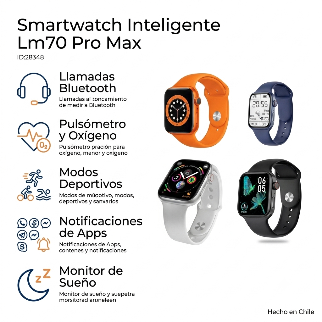 Smartwatch Inteligente Lm70 Pro Max - Imagen 4