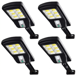 Pack de 4 Focos Solares LED Exteriores con Sensor de Movimiento
