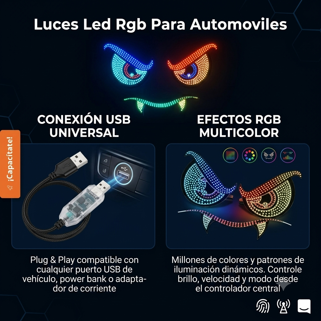 Luces LED RGB Multicolor Decorativas – Para Auto, Streaming y Creadores de Contenido - Imagen 5