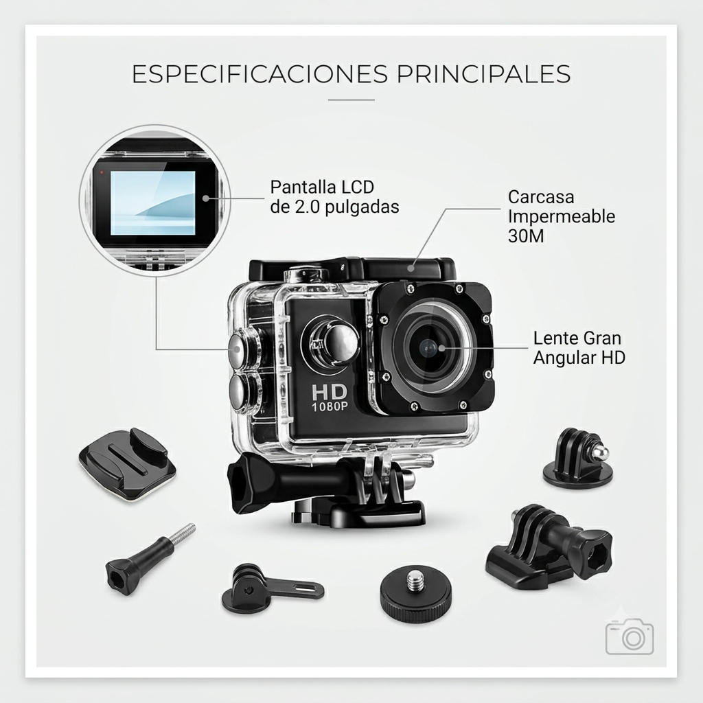 Cámara GoPro Full HD 4K 30FPS - Imagen 3