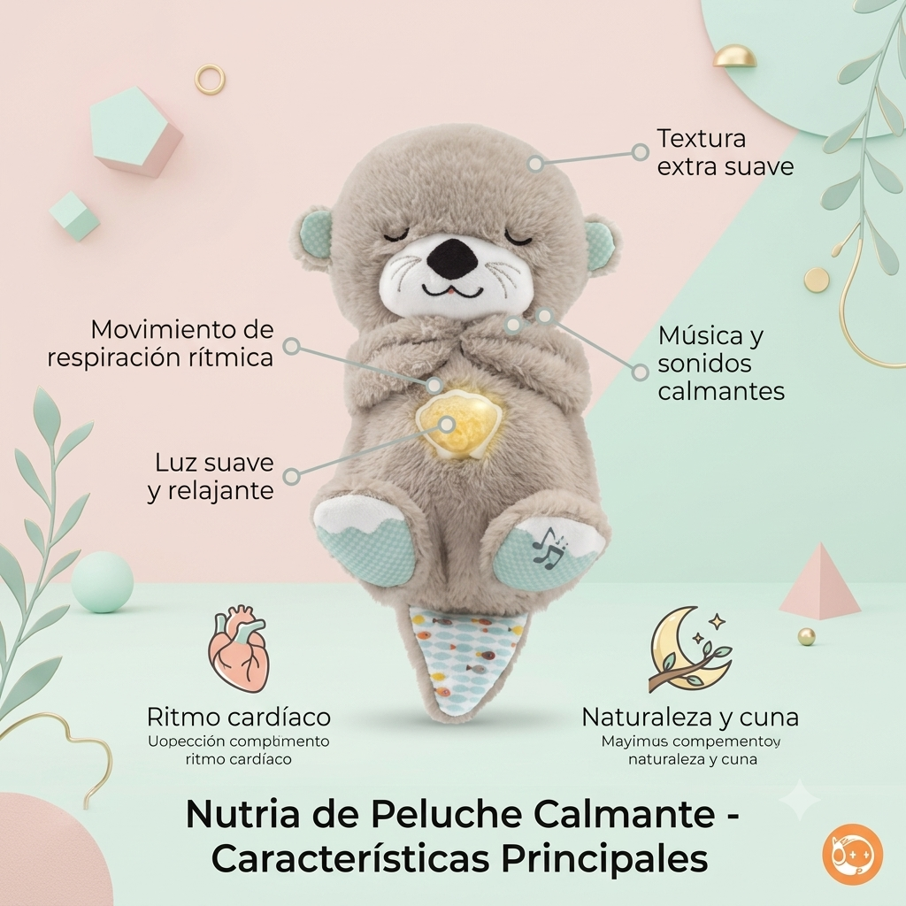 Nutria de Peluche Calmante Gris - Imagen 5